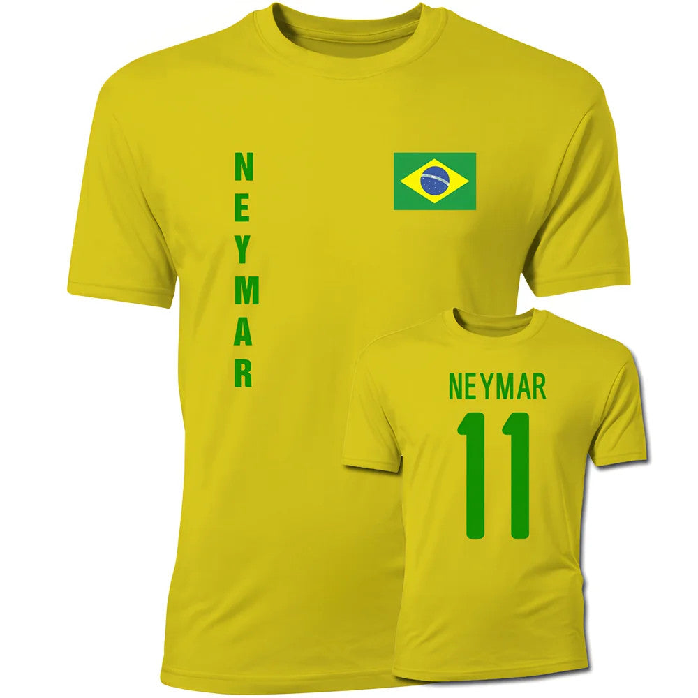 Neymar Brazil Flag T-Shirt (Yellow)_1