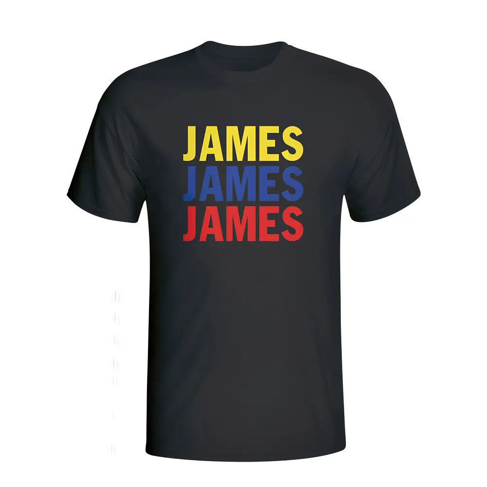 James Rodriguez Colombia Player Flag T-shirt (black) - Kids_0