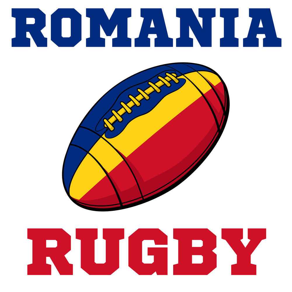 Romania Rugby Ball T-Shirt (Yellow) - Ladies_1