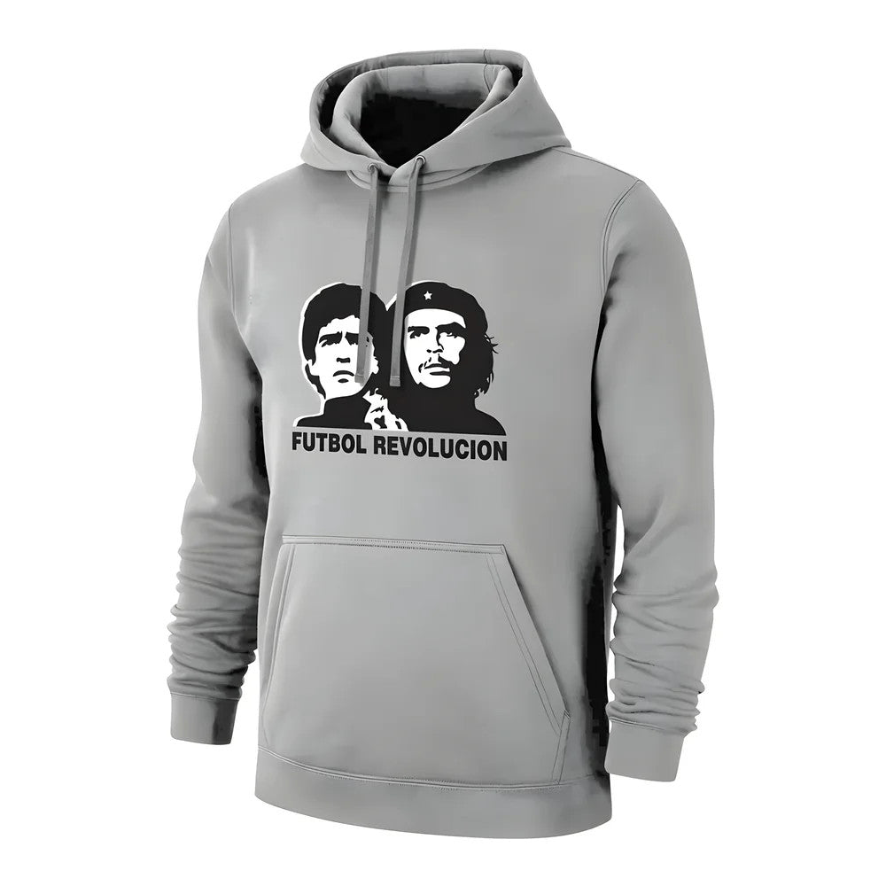 Futbol Revolution \"Maradona / Che Guevara\" footer with hood - Grey_1