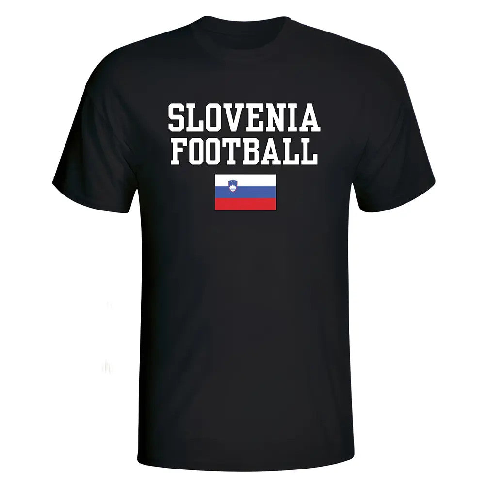 Slovenia Football T-Shirt - Black_0