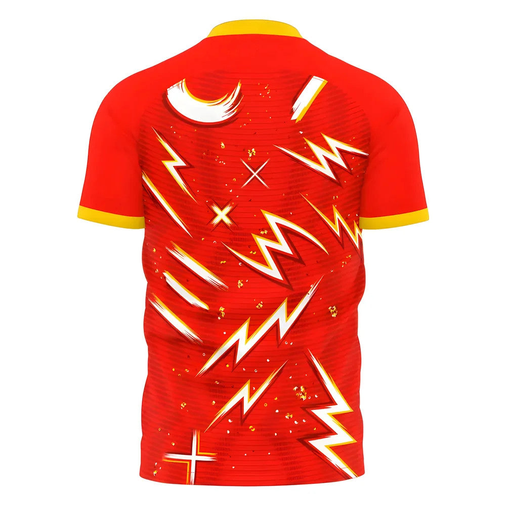 2025-2026 Spain Home Pre-Match Concept Shirt Kids Long Sleeve_1