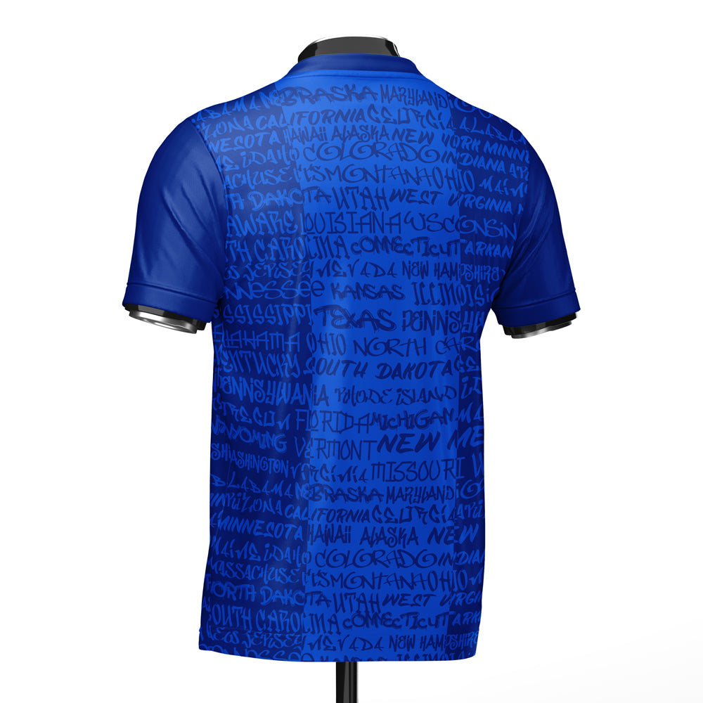 USA Heritage Football Jersey Blue (Wolvate) kids Kids Short Sleeve_1