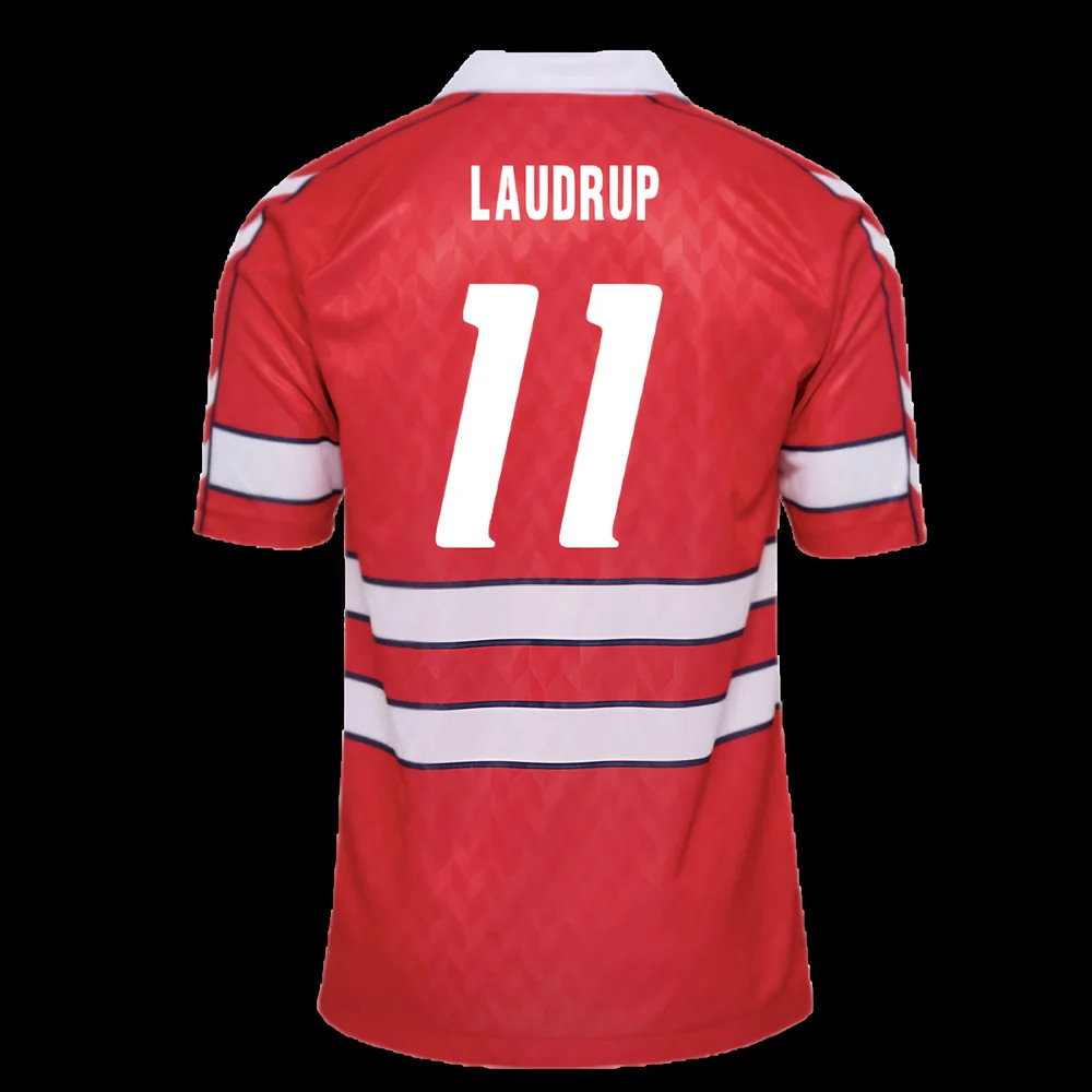 1988 Denmark Home Retro Shirt (Laudrup 11)_2