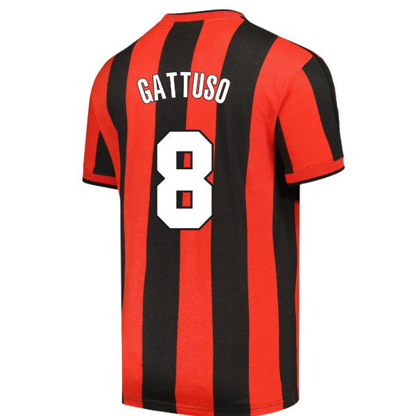 1998 AC Milan Archive T-shirt (Red-Black) (Gattuso 8)_0