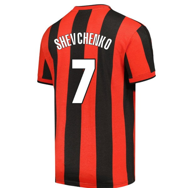 1998 AC Milan Archive T-shirt (Red-Black) (Shevchenko 7)_0