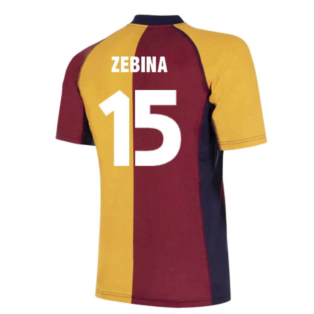 2001-2002 Roma European Retro Football Shirt (Zebina 15)_0