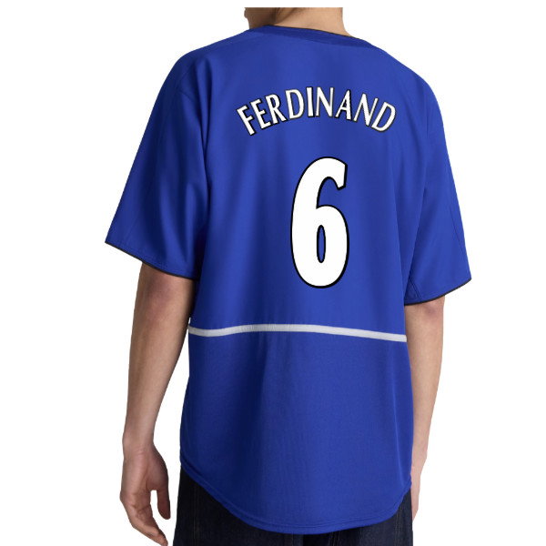 2002-2003 Manchester United Third Retro Shirt (Blue) (Ferdinand 6)_0