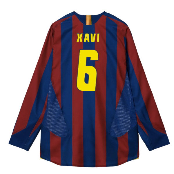 2005-2006 Barcelona T90 Reissue LS Home Shirt (Xavi 6)_0