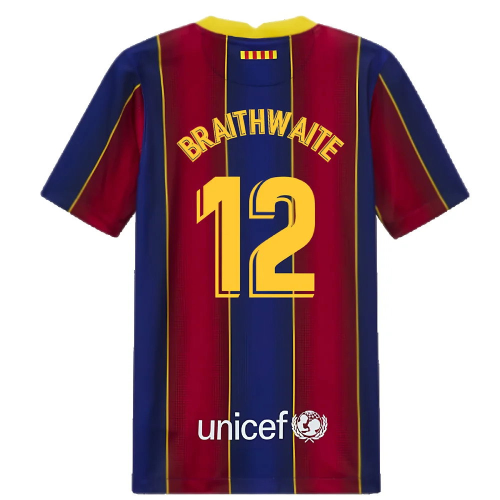 2020-2021 Barcelona Home Jersey (Kids) (BRAITHWAITE 12)_2
