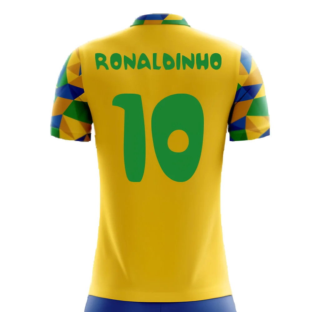 2025-2026 Brazil Home Concept Football Shirt (Ronaldinho 10)_2
