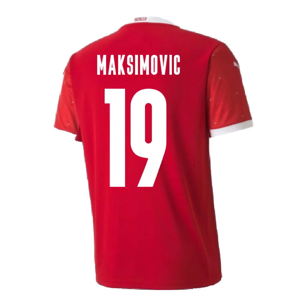 2020-2021 Serbia Home Puma Football Shirt (MAKSIMOVIC 19)_2