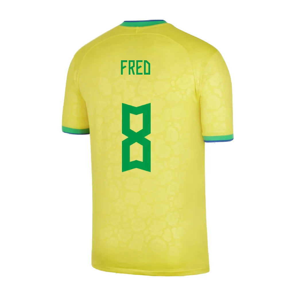 2022-2023 Brazil Little Boys Home Shirt (Fred 8)_2