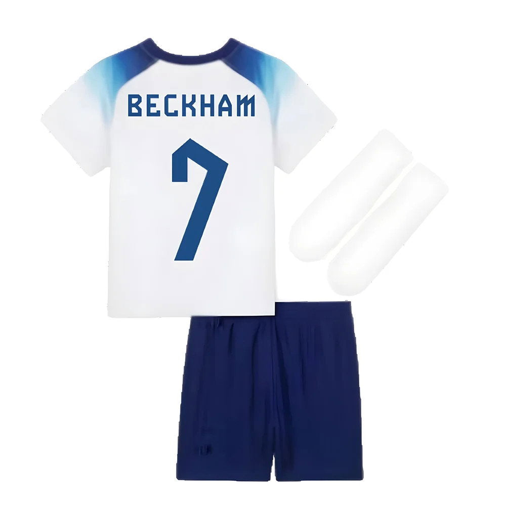 2022-2023 England Home Little Boys Mini Kit (Beckham 7)_2