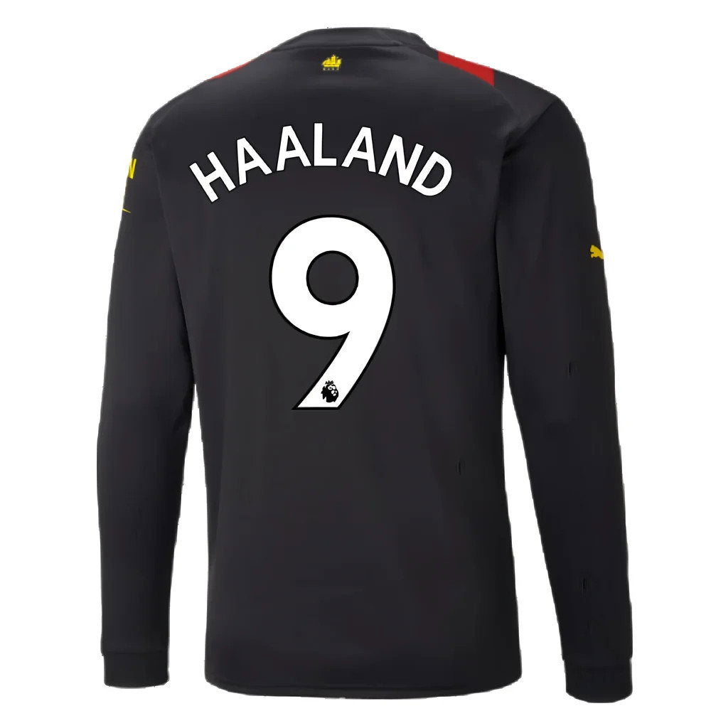2022-2023 Man City Long Sleeve Away Shirt (HAALAND 9)_2