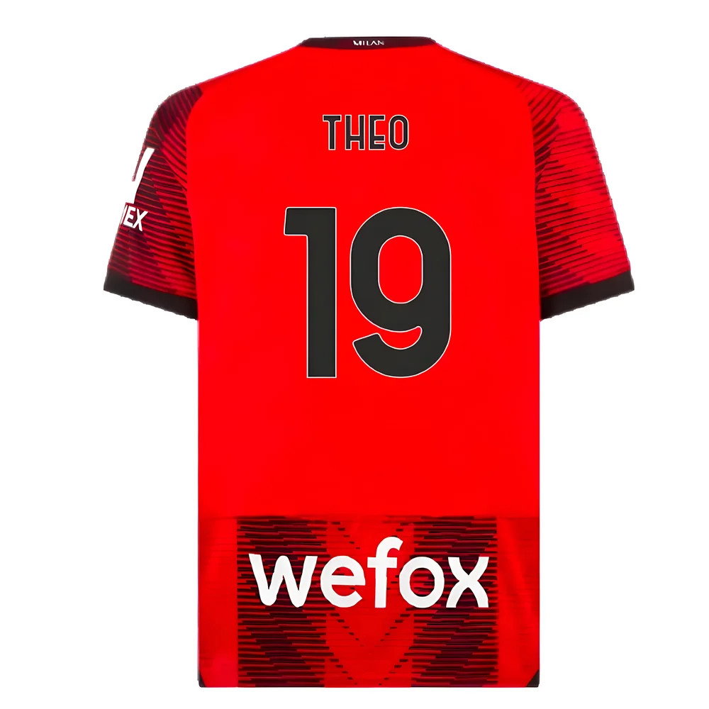2023-2024 AC Milan Home Shirt (Theo 19)_2