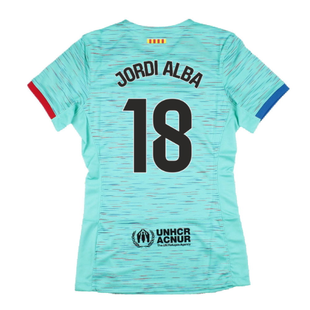 2023-2024 Barcelona Third Shirt (Womens) (Jordi Alba 18)_2