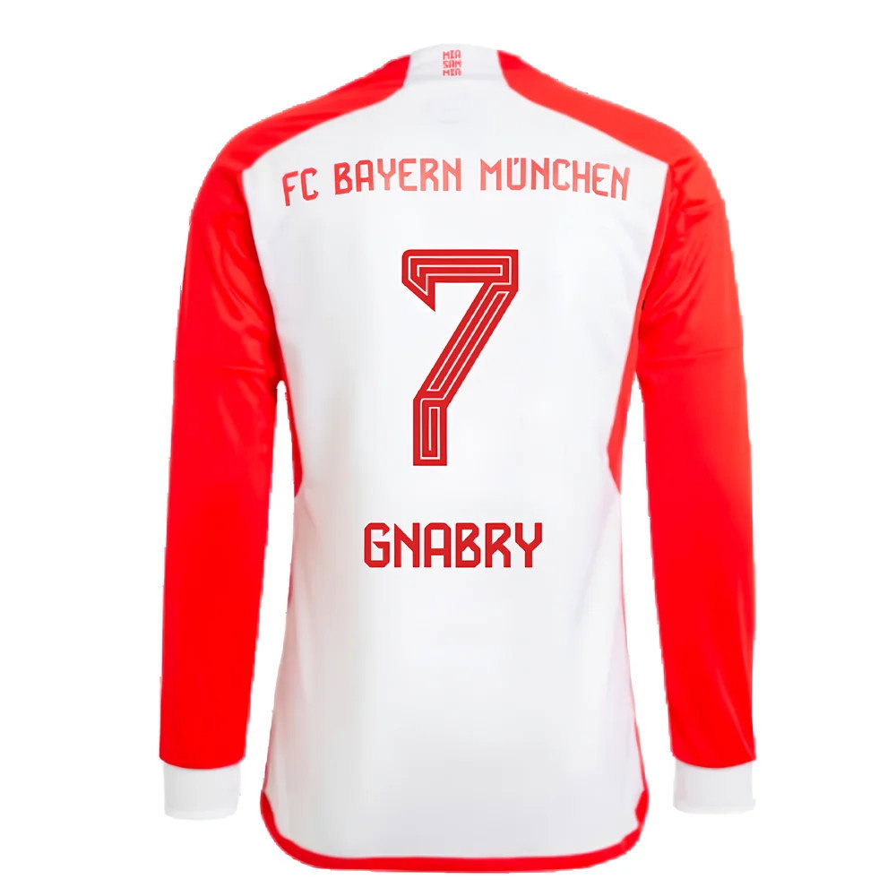 2023-2024 Bayern Munich Long Sleeve Home Shirt (Kids) (Gnabry 7)_2
