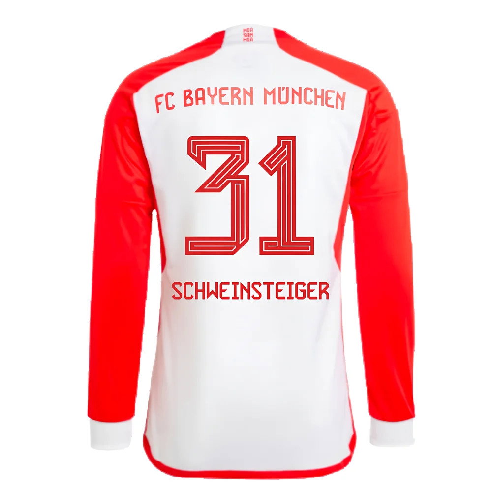 2023-2024 Bayern Munich Long Sleeve Home Shirt (Kids) (Schweinsteiger 31)_2
