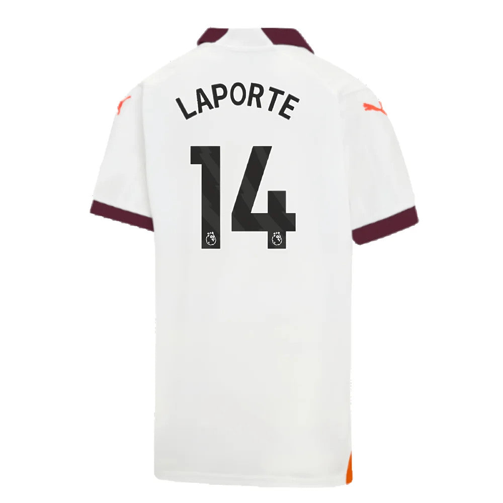 2023-2024 Man City Away Shirt (Kids) (LAPORTE 14)_2