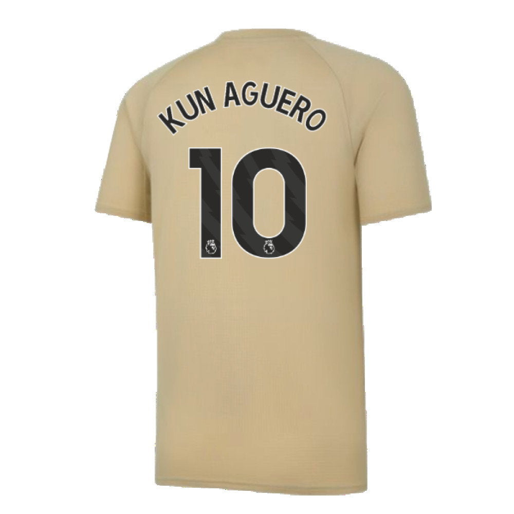 2023-2024 Man City Prematch SS Jersey (Granola) (KUN AGUERO 10)_2