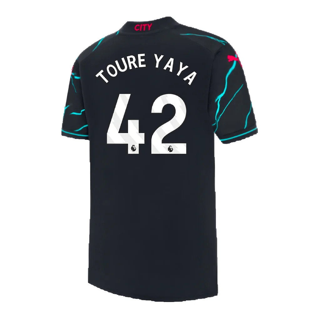2023-2024 Man City Third Mini Kit (TOURE YAYA 42)_2