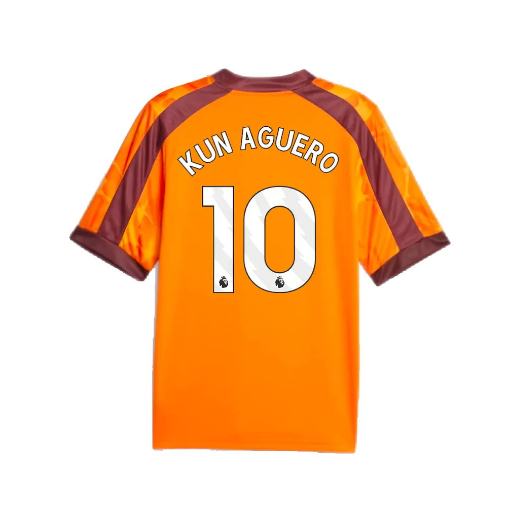 2023-2024 Manchester City eSports Jersey (Orange) (KUN AGUERO 10)_2