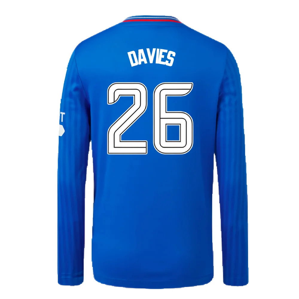 2023-2024 Rangers Long Sleeve Home Shirt (Kids) (Davies 26)_2