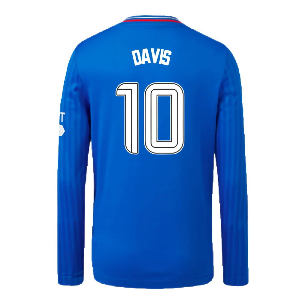 2023-2024 Rangers Long Sleeve Home Shirt (Kids) (Davis 10)_2