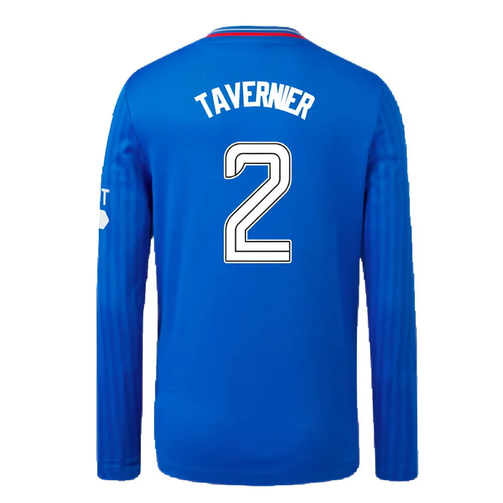 2023-2024 Rangers Long Sleeve Home Shirt (Kids) (Tavernier 2)_2