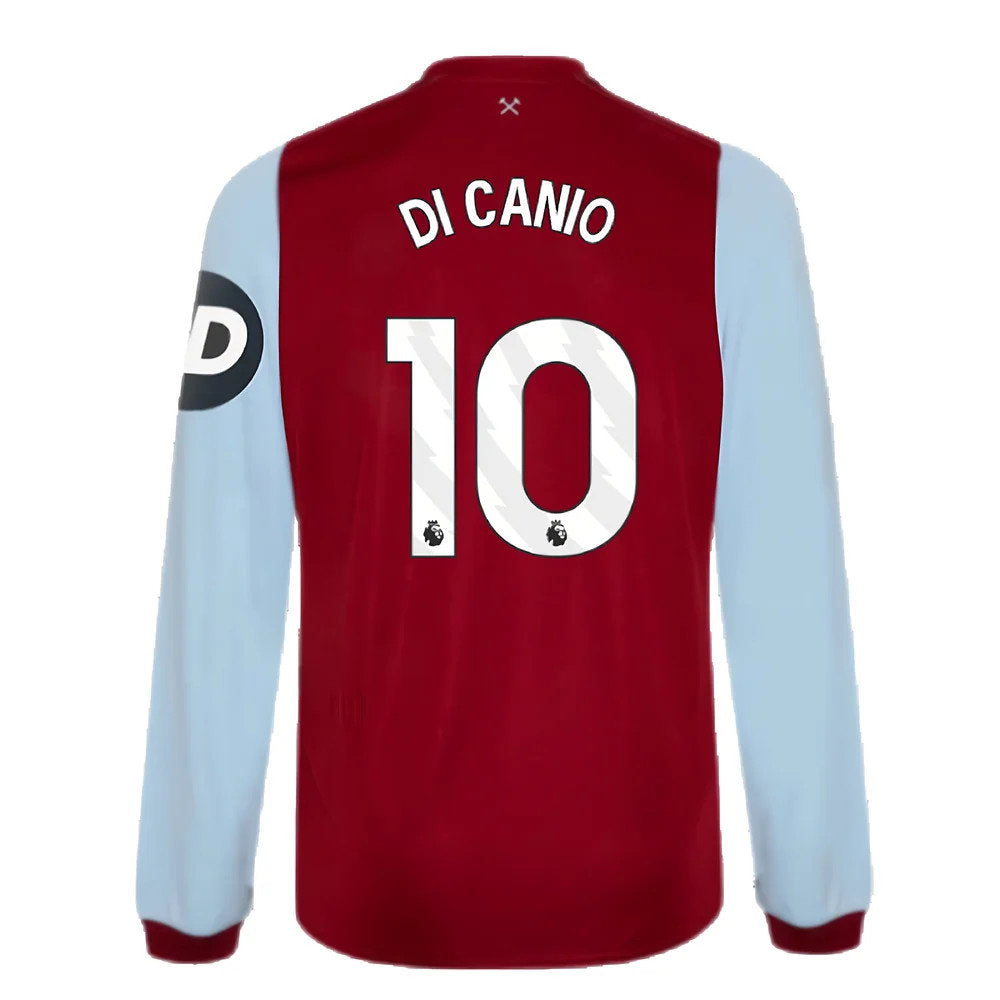 2023-2024 West Ham Long Sleeve Home Shirt (DI CANIO 10)_2