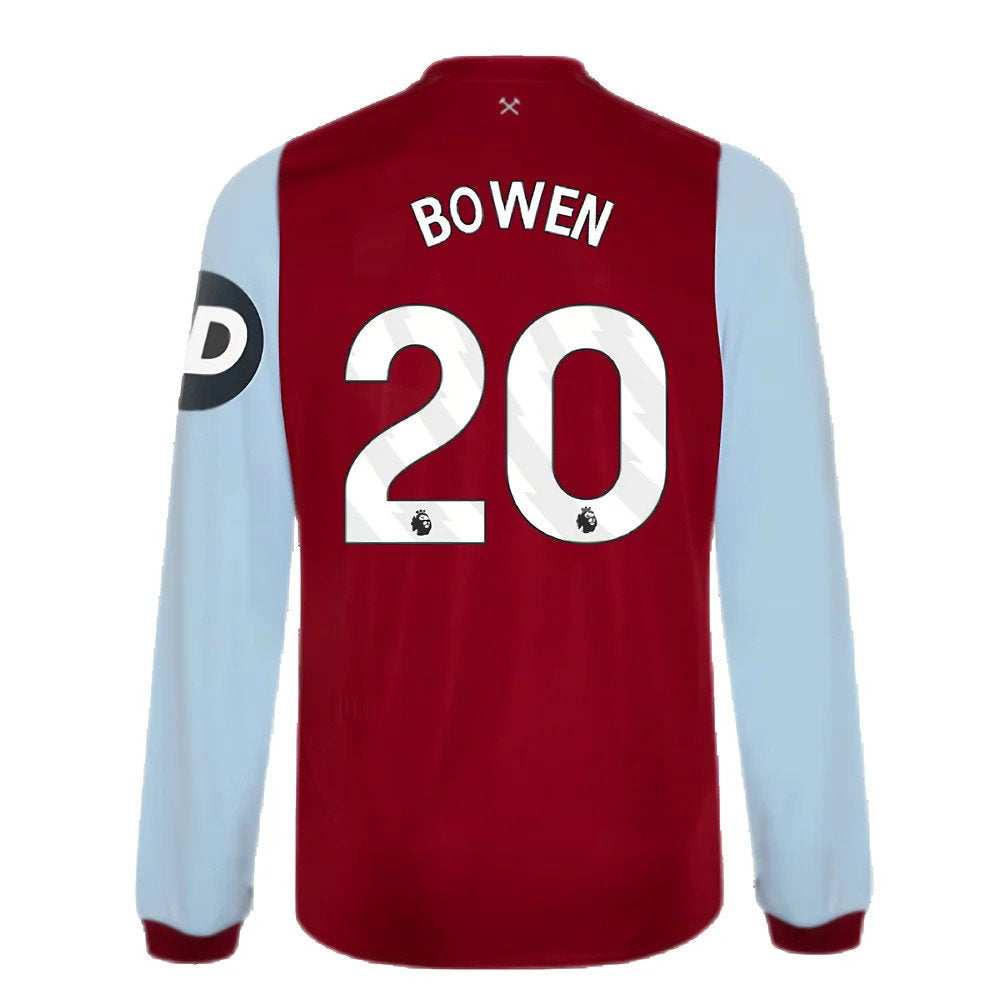 2023-2024 West Ham Long Sleeve Home Shirt (Kids) (BOWEN 20)_2