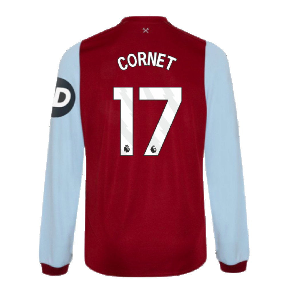 2023-2024 West Ham Long Sleeve Home Shirt (Kids) (CORNET 17)_2