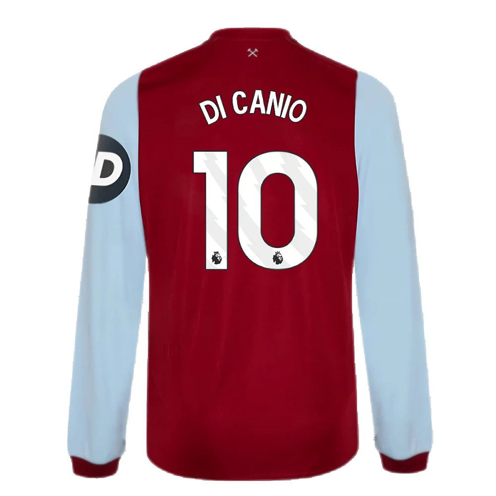 2023-2024 West Ham Long Sleeve Home Shirt (Kids) (DI CANIO 10)_2