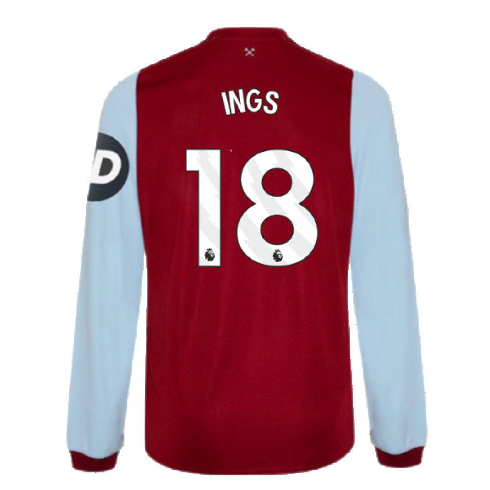 2023-2024 West Ham Long Sleeve Home Shirt (Kids) (INGS 18)_2
