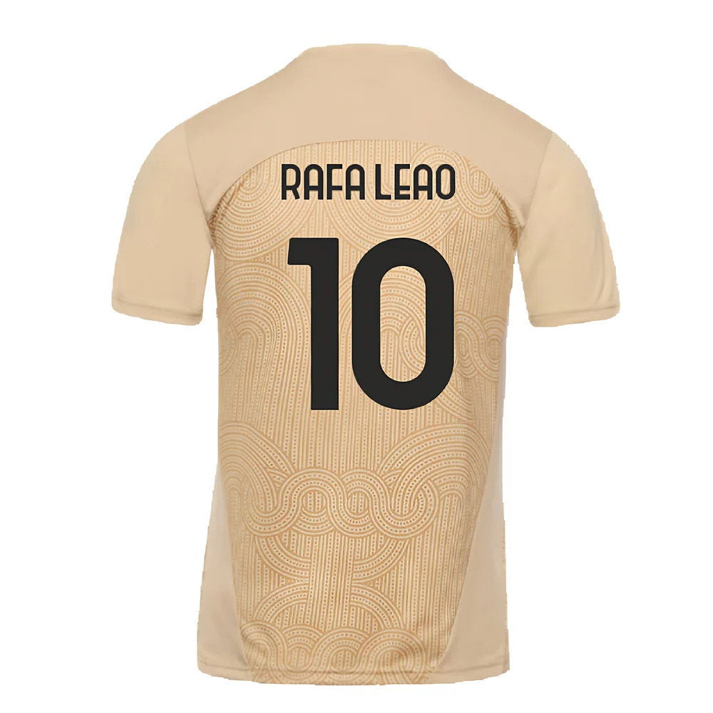 2024-2025 AC Milan Pre-Match Shirt (Putty) (Rafa Leao 10)_2