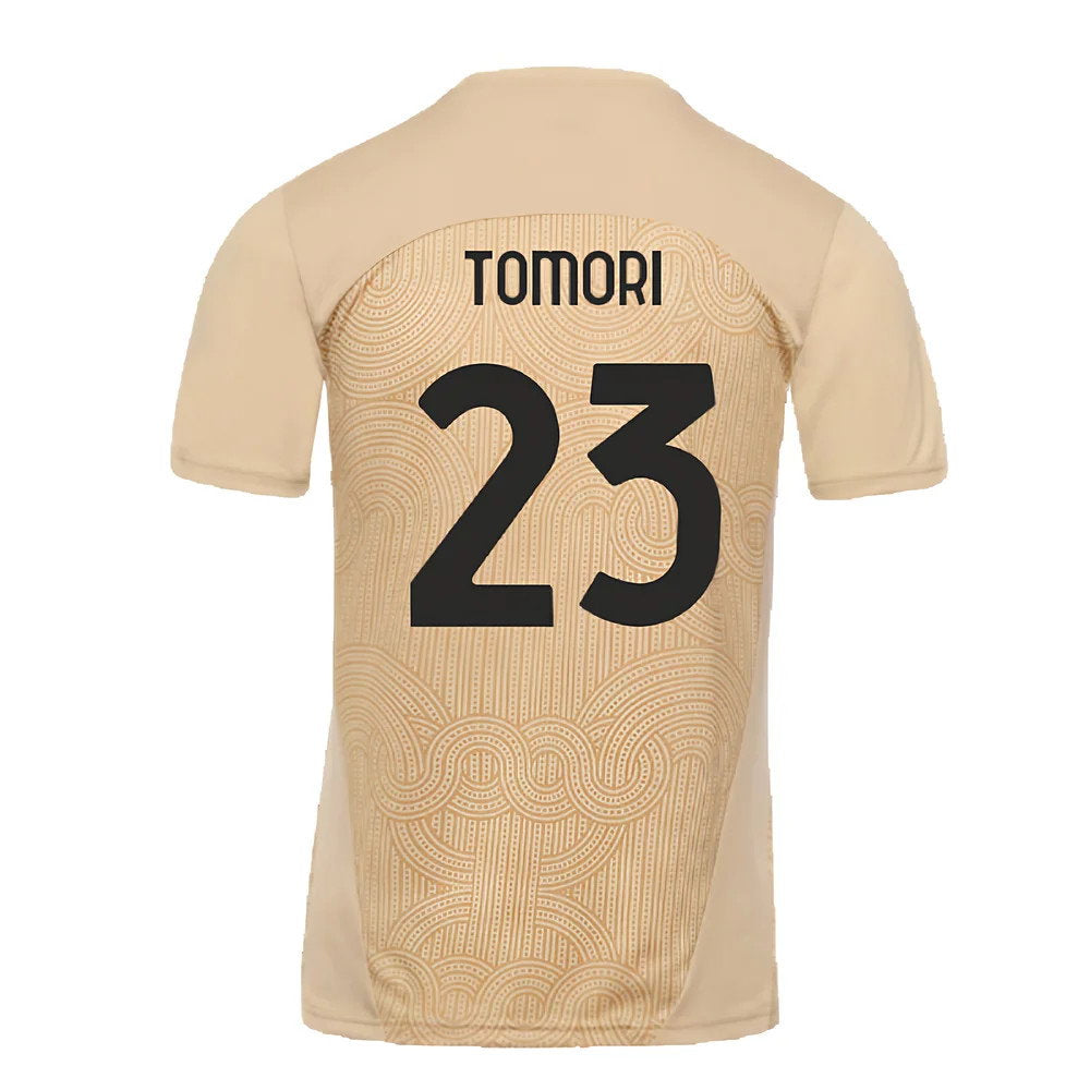2024-2025 AC Milan Pre-Match Shirt (Putty) (Tomori 23)_2