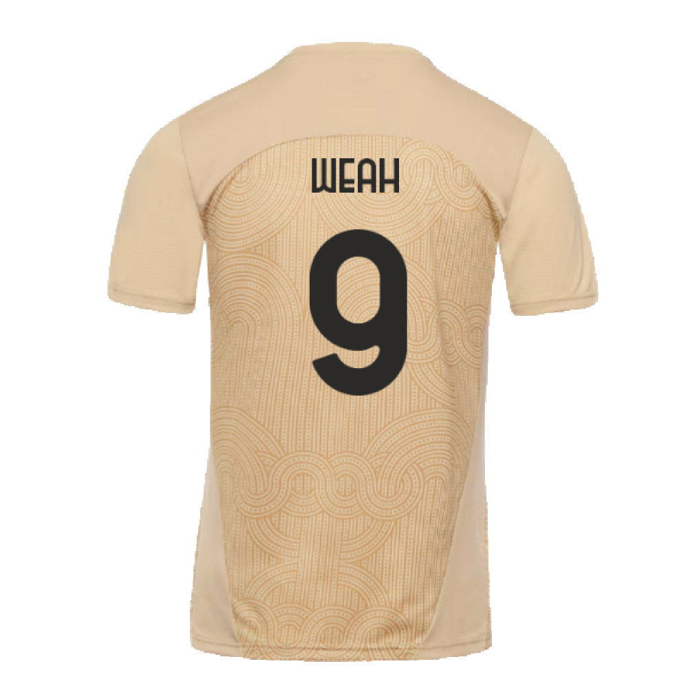 2024-2025 AC Milan Pre-Match Shirt (Putty) (Weah 9)_2