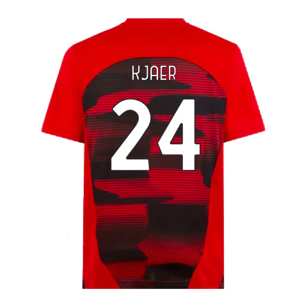2024-2025 AC Milan Prematch SS Shirt (Red) (Kjaer 24)_2