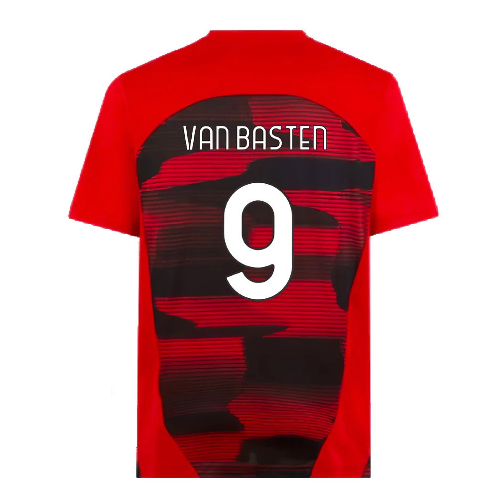 2024-2025 AC Milan Prematch SS Shirt (Red) (Van Basten 9)_2