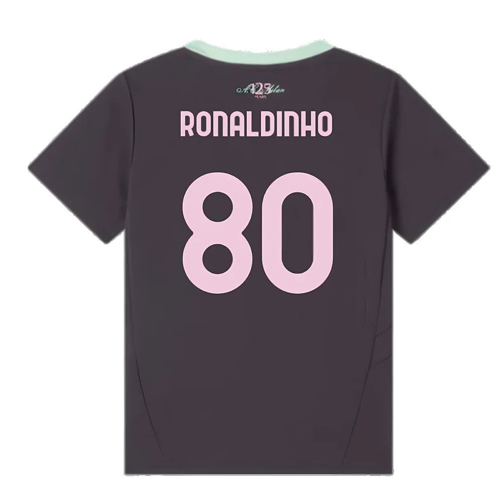 2024-2025 AC Milan Third Mini Kit (Ronaldinho 80)_2