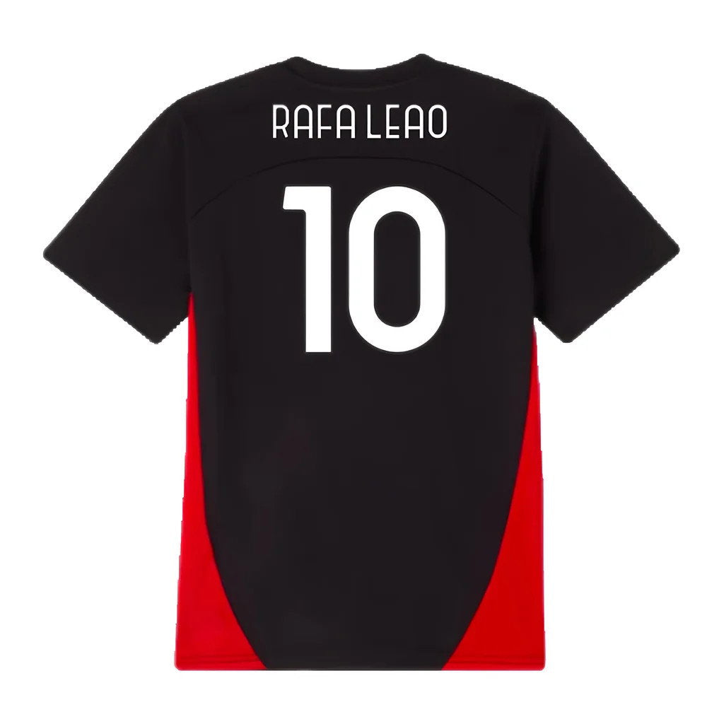 2024-2025 AC Milan Training Shirt (Black) - Kids (Rafa Leao 10)_2