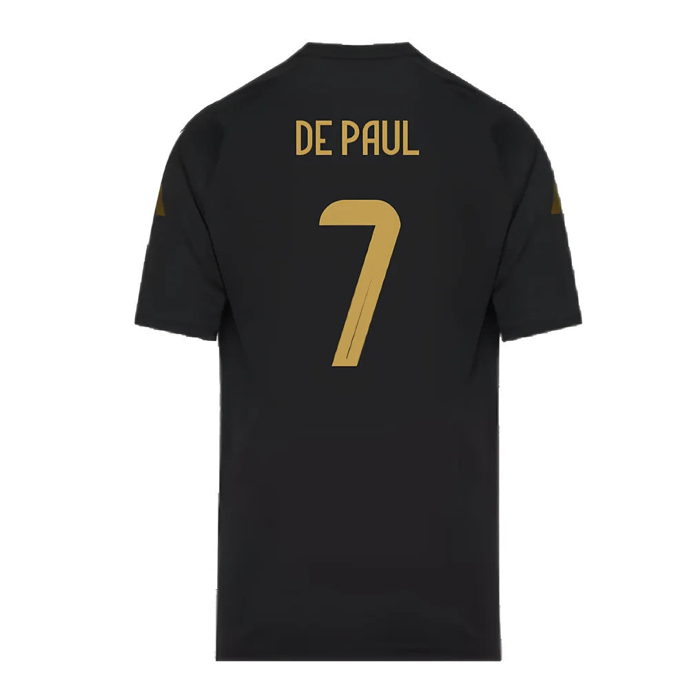2024-2025 Argentina Pre-Match Shirt (Black) - Kids (DE PAUL 7)_2