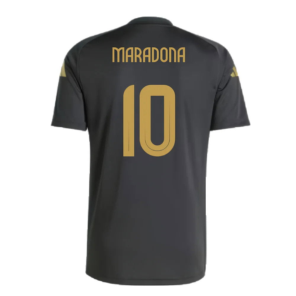 2024-2025 Argentina Pre-Match Shirt (Black) (MARADONA 10)_2