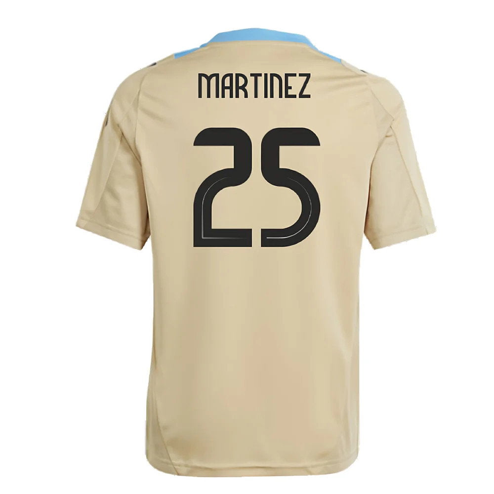 2024-2025 Argentina Training Jersey (Hazy Beige) - Kids (MARTINEZ 25)_2