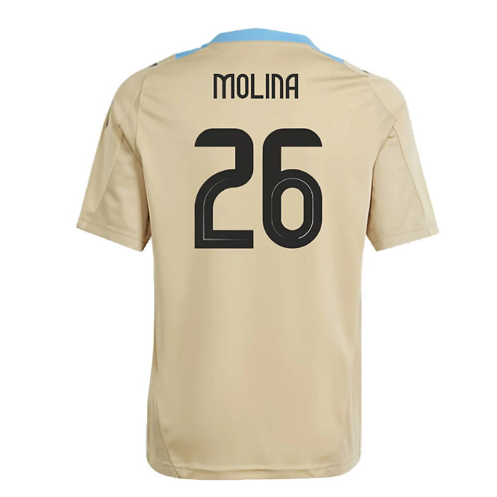 2024-2025 Argentina Training Jersey (Hazy Beige) - Kids (MOLINA 26)_2