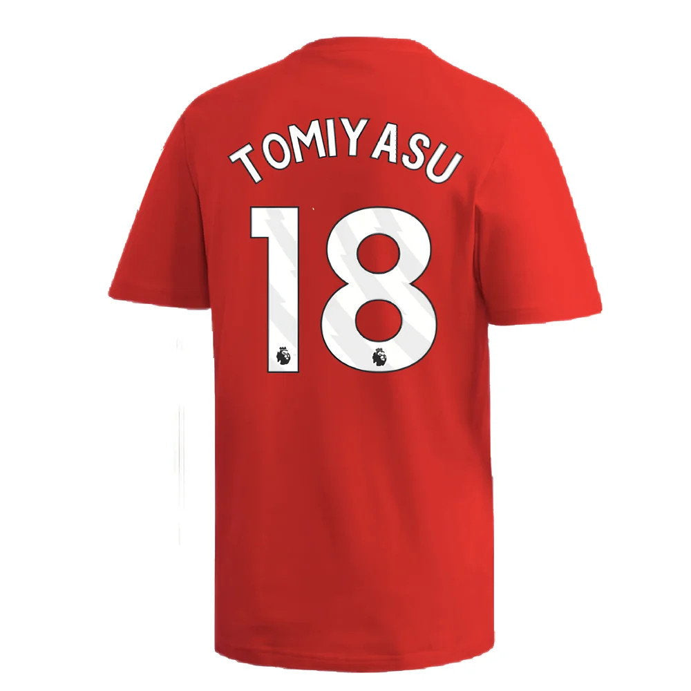 2024-2025 Arsenal DNA Graphic Tee (Red) (Tomiyasu 18)_2