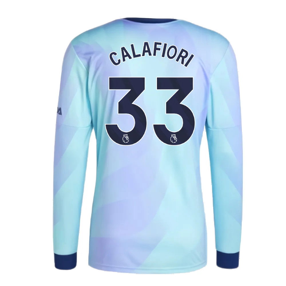 2024-2025 Arsenal Long Sleeve Third Shirt (Calafiori 33)_2