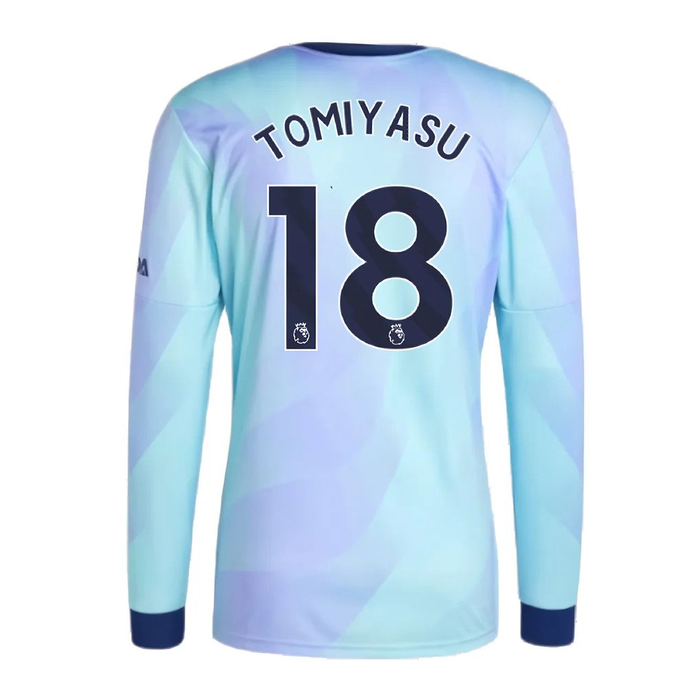 2024-2025 Arsenal Long Sleeve Third Shirt (Tomiyasu 18)_2