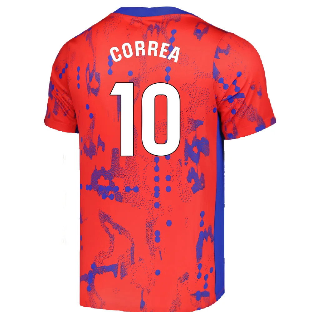 2024-2025 Atletico Madrid Dri-FIT Pre-Match Shirt (Red) (Correa 10)_2